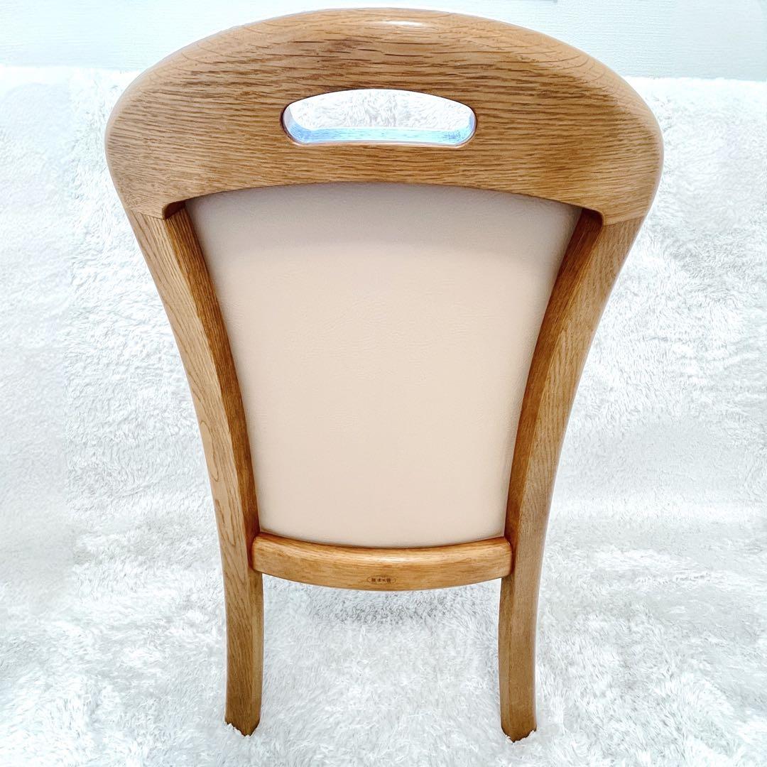 ✨美品✨ 浜本工芸 ダイニングチェア 2800 ダークブラウン レザー②