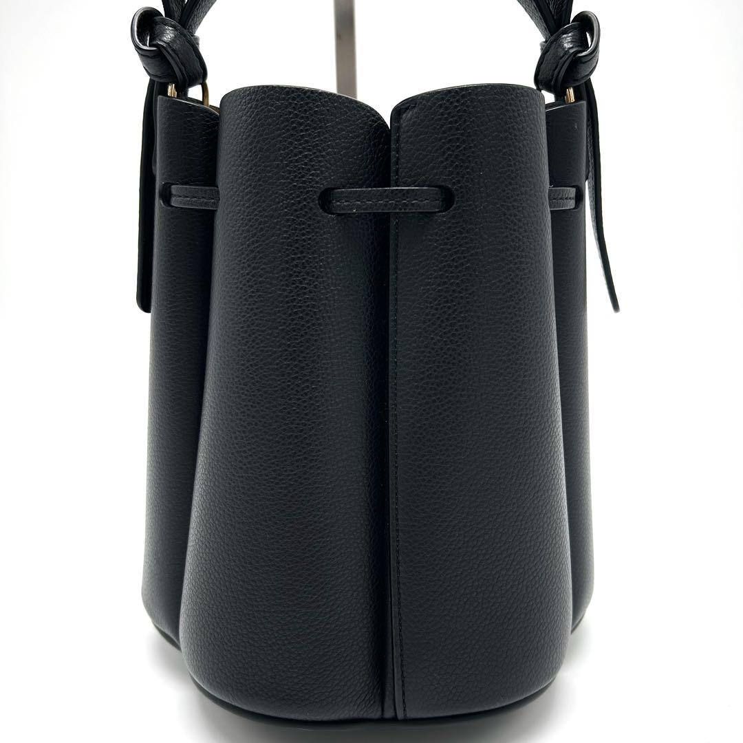 美品 ポレーヌ カヌレ ショルダーバッグ ブラック レザー レディース 斜めがけ