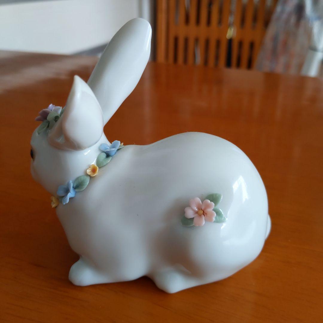 Lladro ウサギのポーセリン置物 約10cm