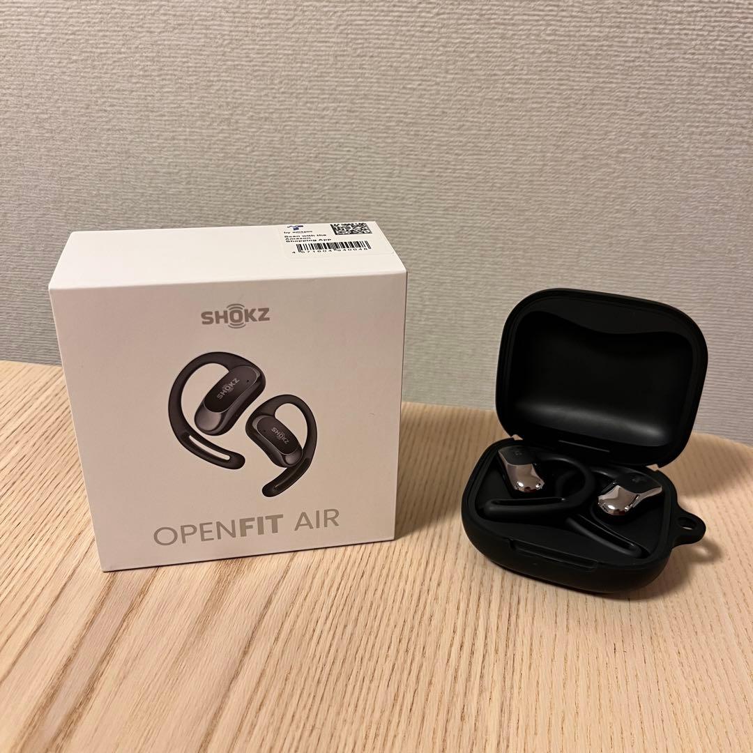 【美品】shokz OPENFIT AIR ブラック　シリコンケース付き