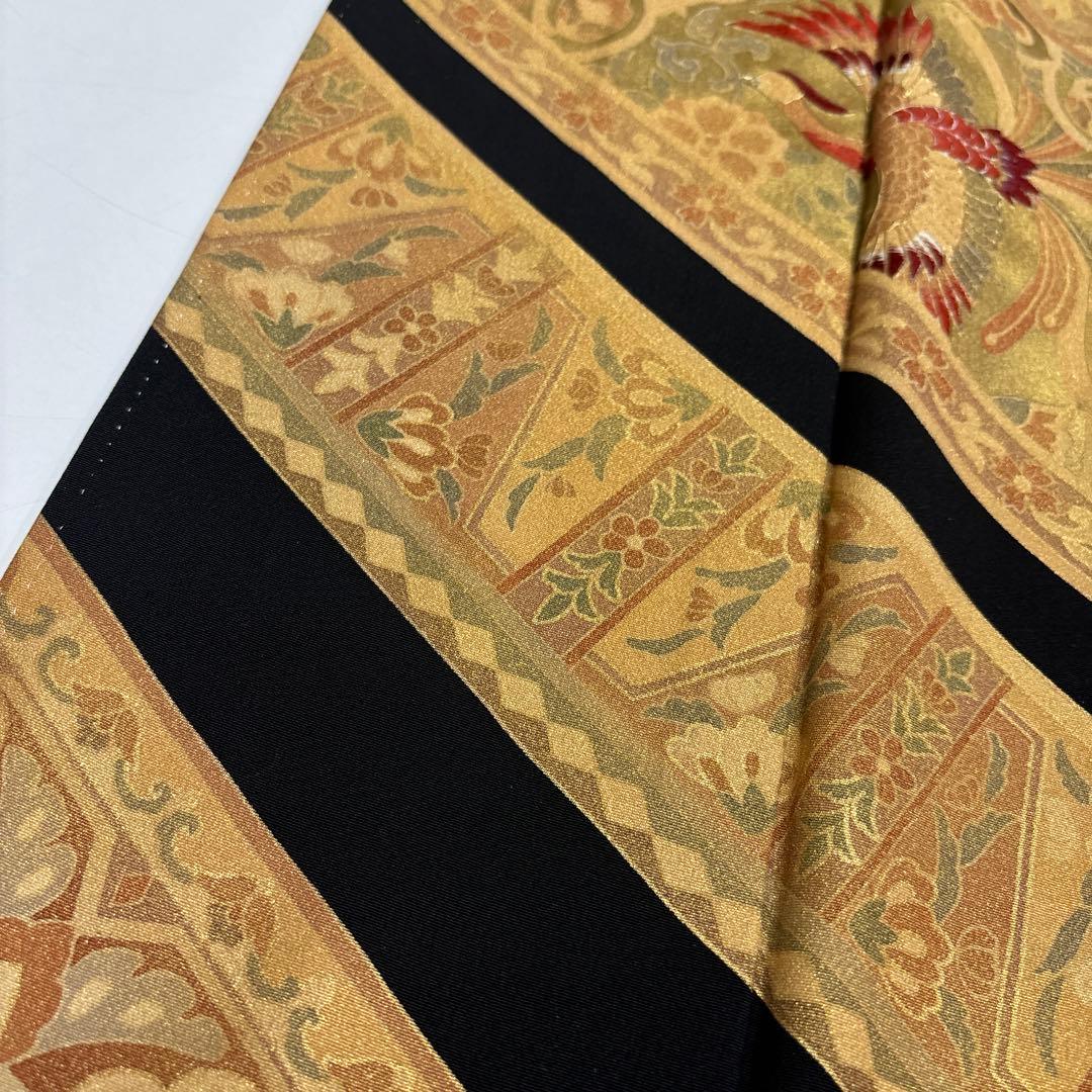 K*o様 豪華 黒留袖 金彩 一部刺繍 鳥 比翼仕立 正絹 広衿 袷 着物 AK