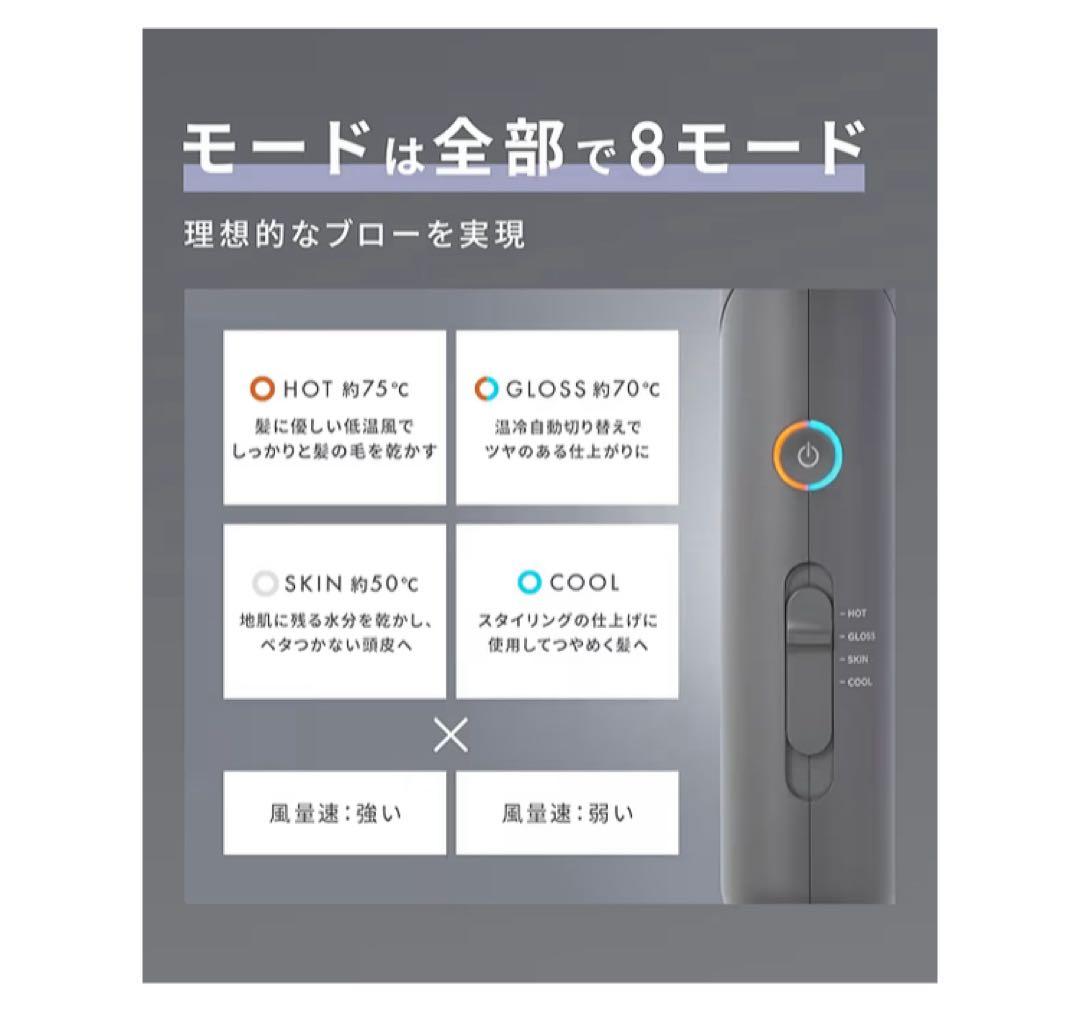 サロニア スムースシャイン ドライヤー グレー SAL23209GR 新品未開封