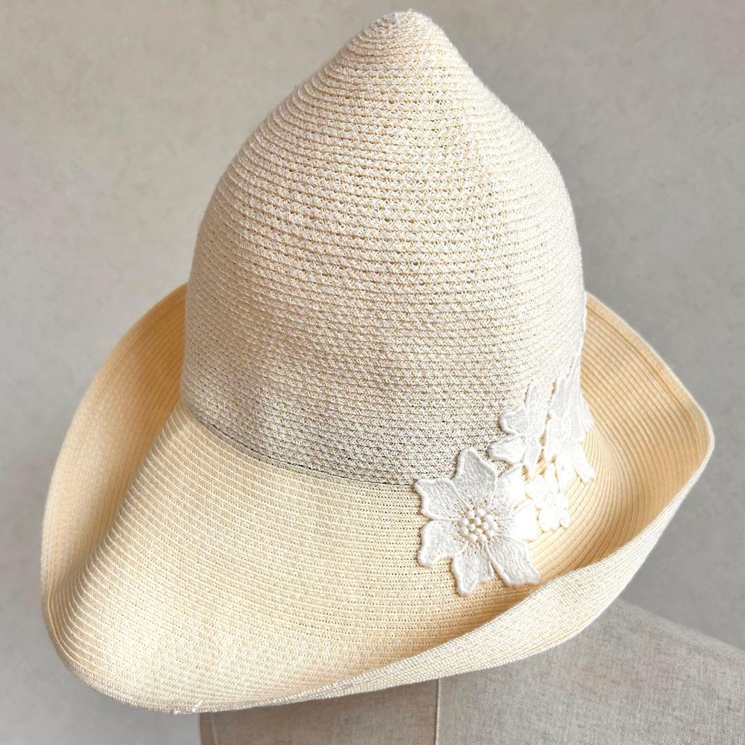 希少！未使用品　Athena New York ハット　フラワー　レース