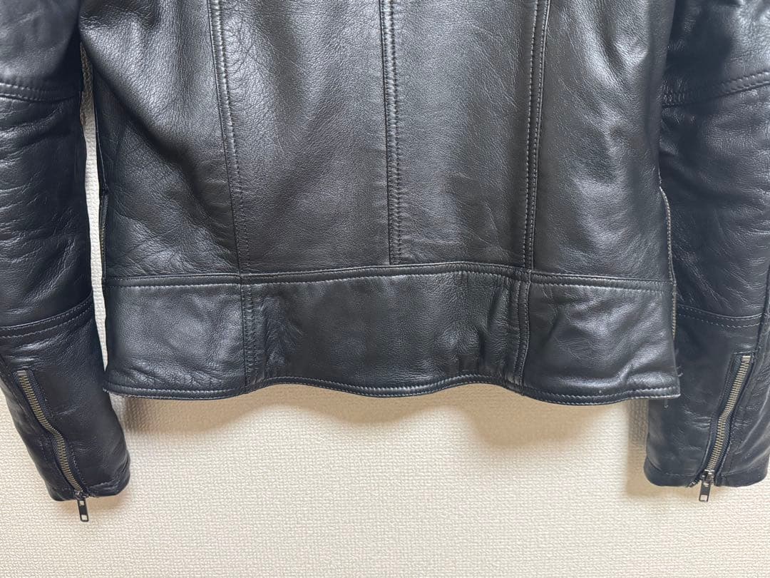 DEGNER デグナーシングルライダースジャケットフーディジャケット　2way