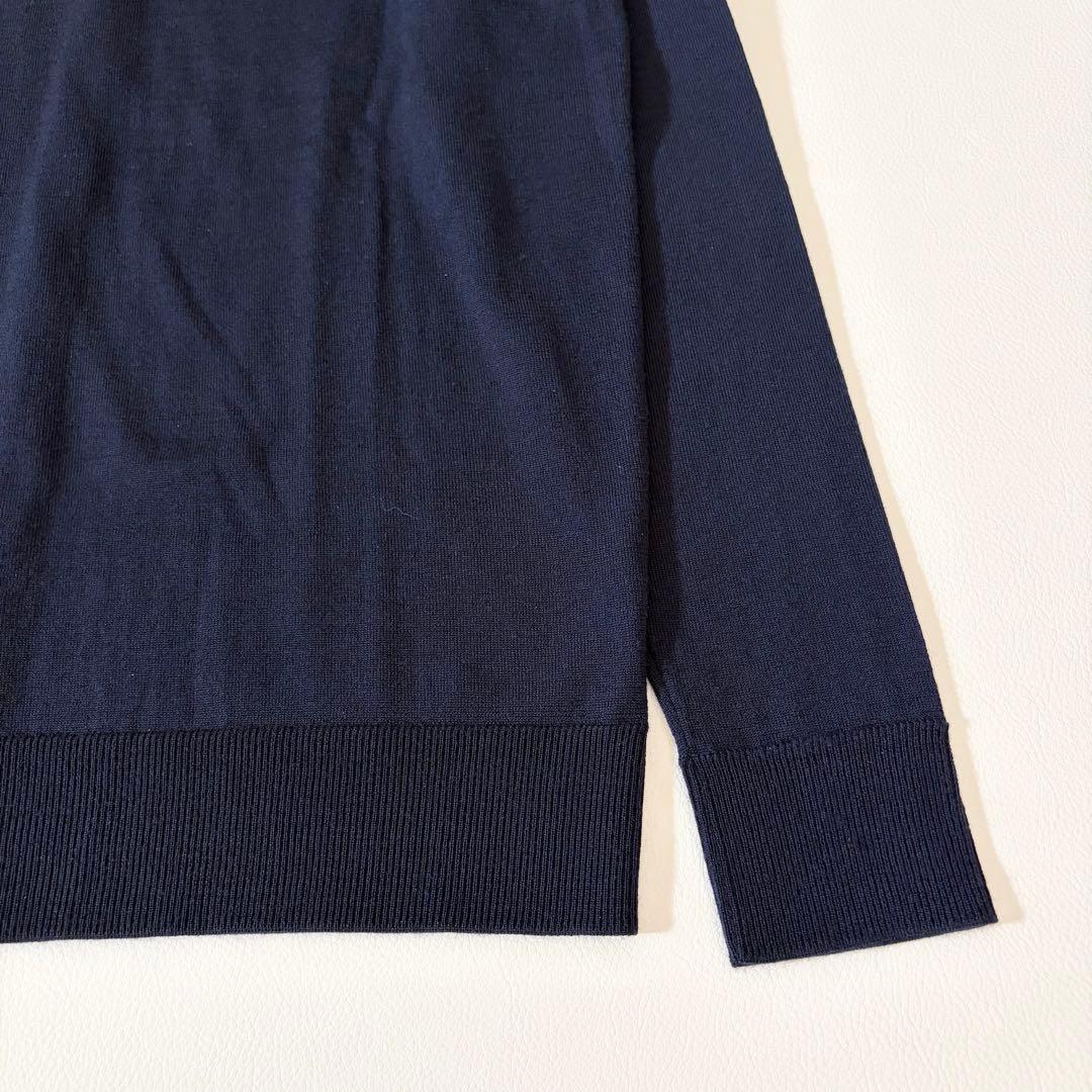 極美品　ミューズドゥーズィエムクラス　カーディガン　金ボタン　クルーネック　紺
