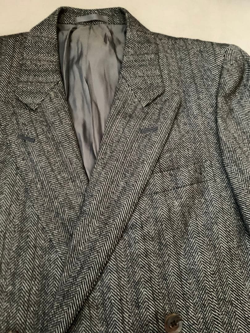 Burberry‘s ヘリンボーン　ダブル　セットアップ　ネームあり　Lサイズ