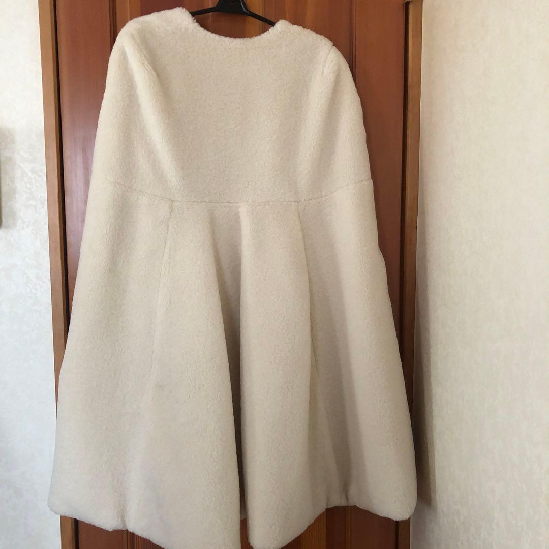 seven ten オフホワイト ケープ コート