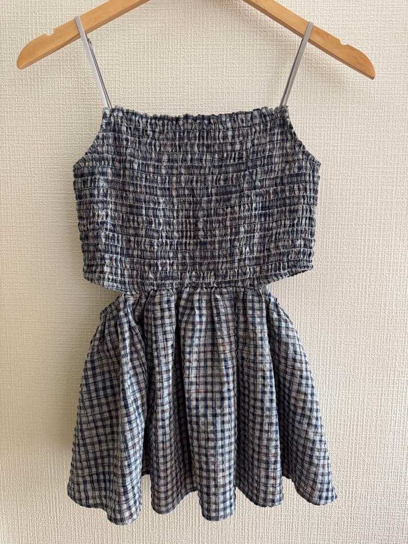 トップス MEDI BUSTIER SET SHIRRING SHORT TOP