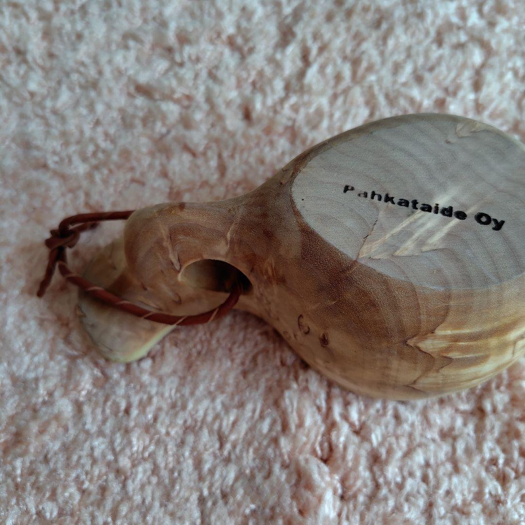 トナカイの骨に雷鳥の絵付きククサ　マグ