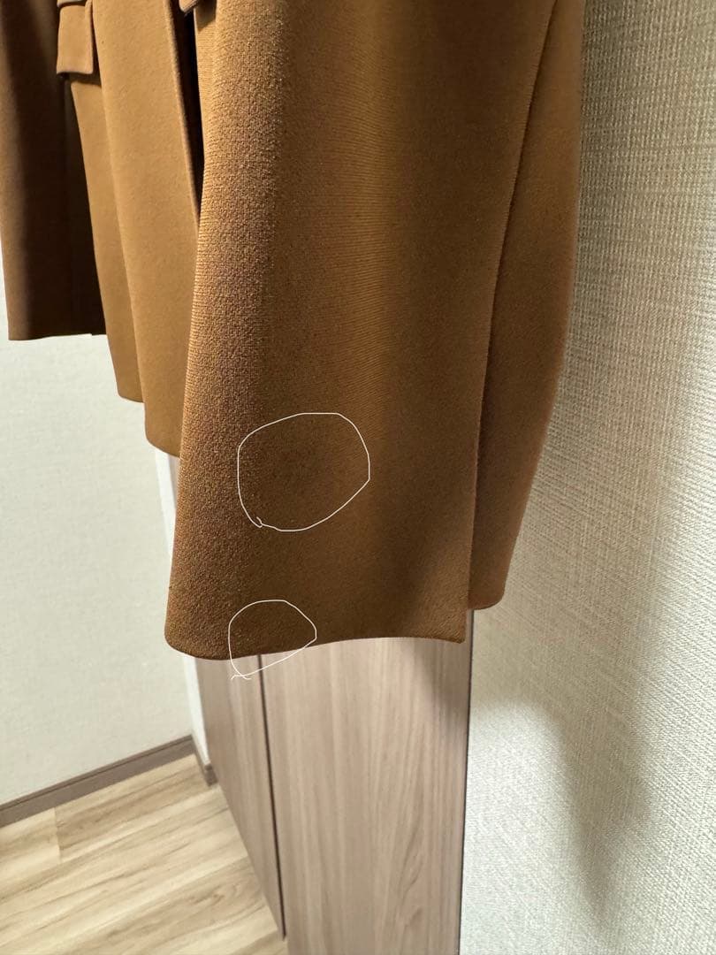 Mame Kurogouchi ノーカラージャケット ブラウン