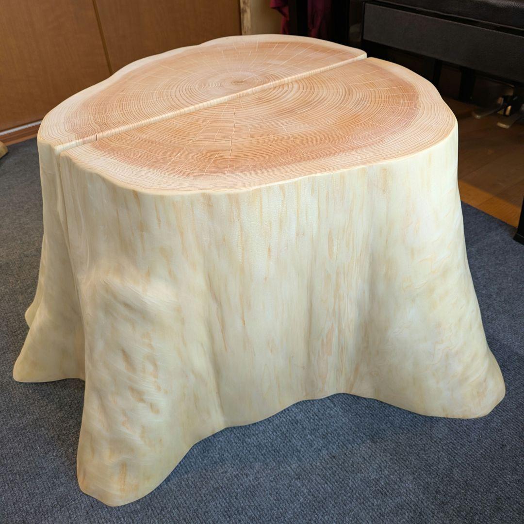 hiro①　天然檜　特大　テーブル　高さ約42㎝