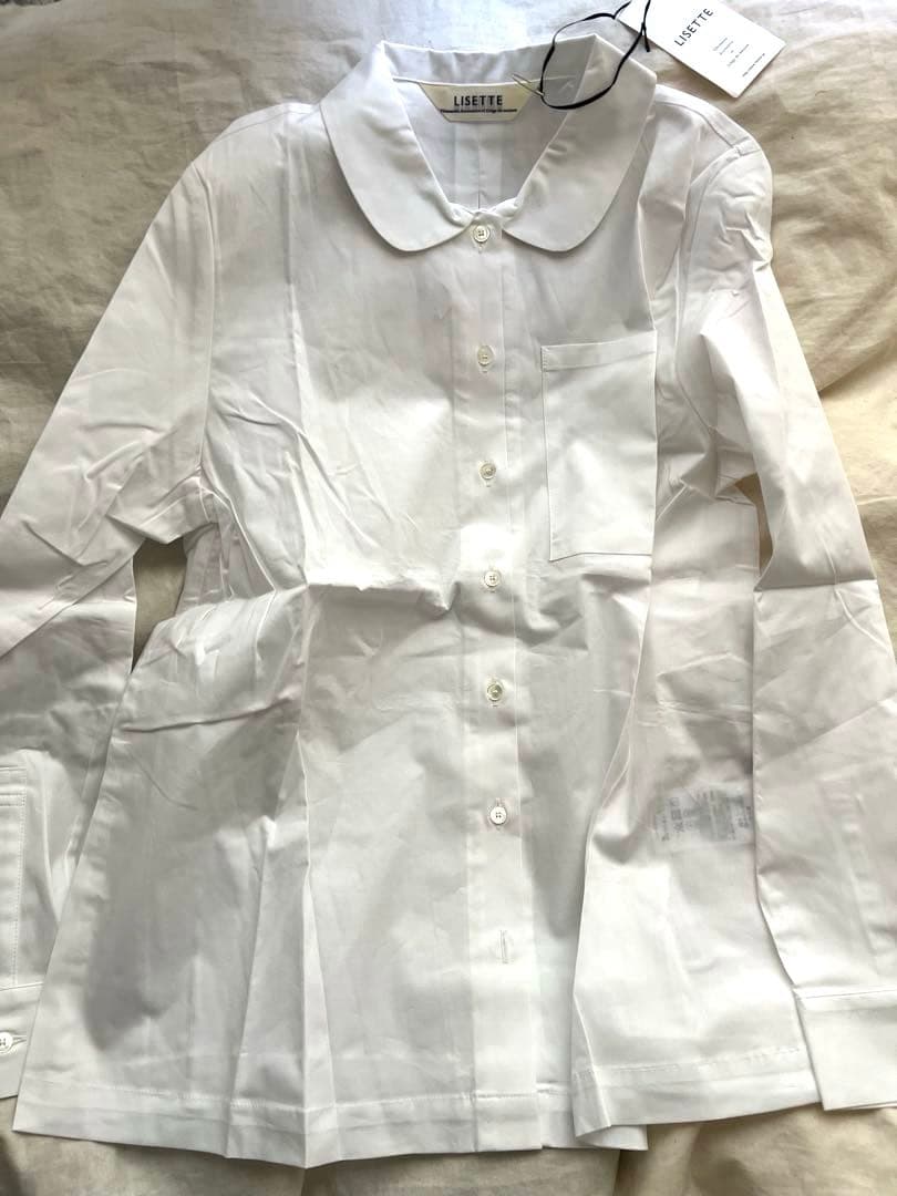 新品タグ付きLISETTE 丸襟白ブラウス　マルタン　36サイズ