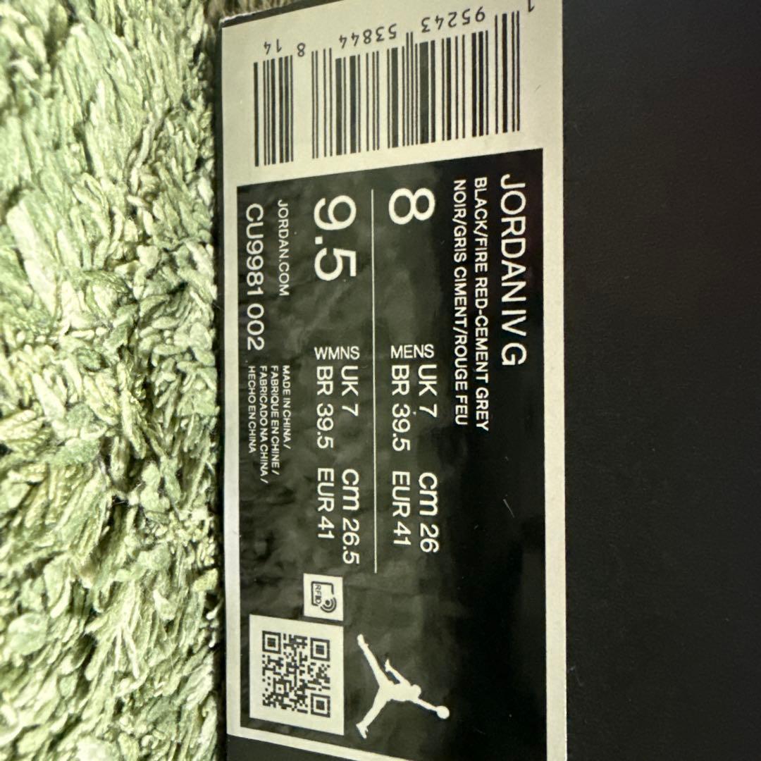 新品未使用Nike Air Jordan4 Golf \"Bred\" 26.0cm