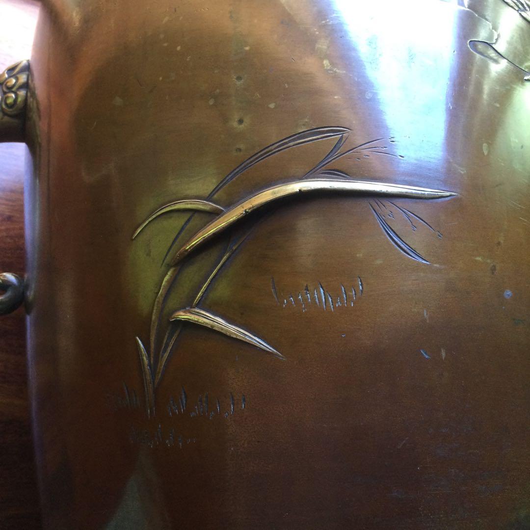 真鍮製火鉢、骨董品