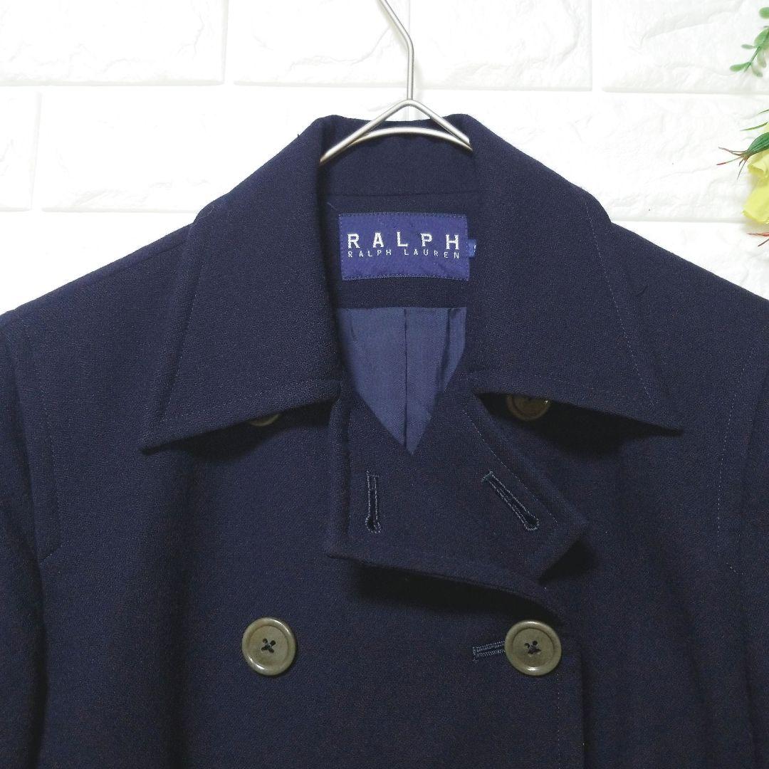 美品❤ ラルフローレン（M）ネイビー Pコート ウール100% 定番