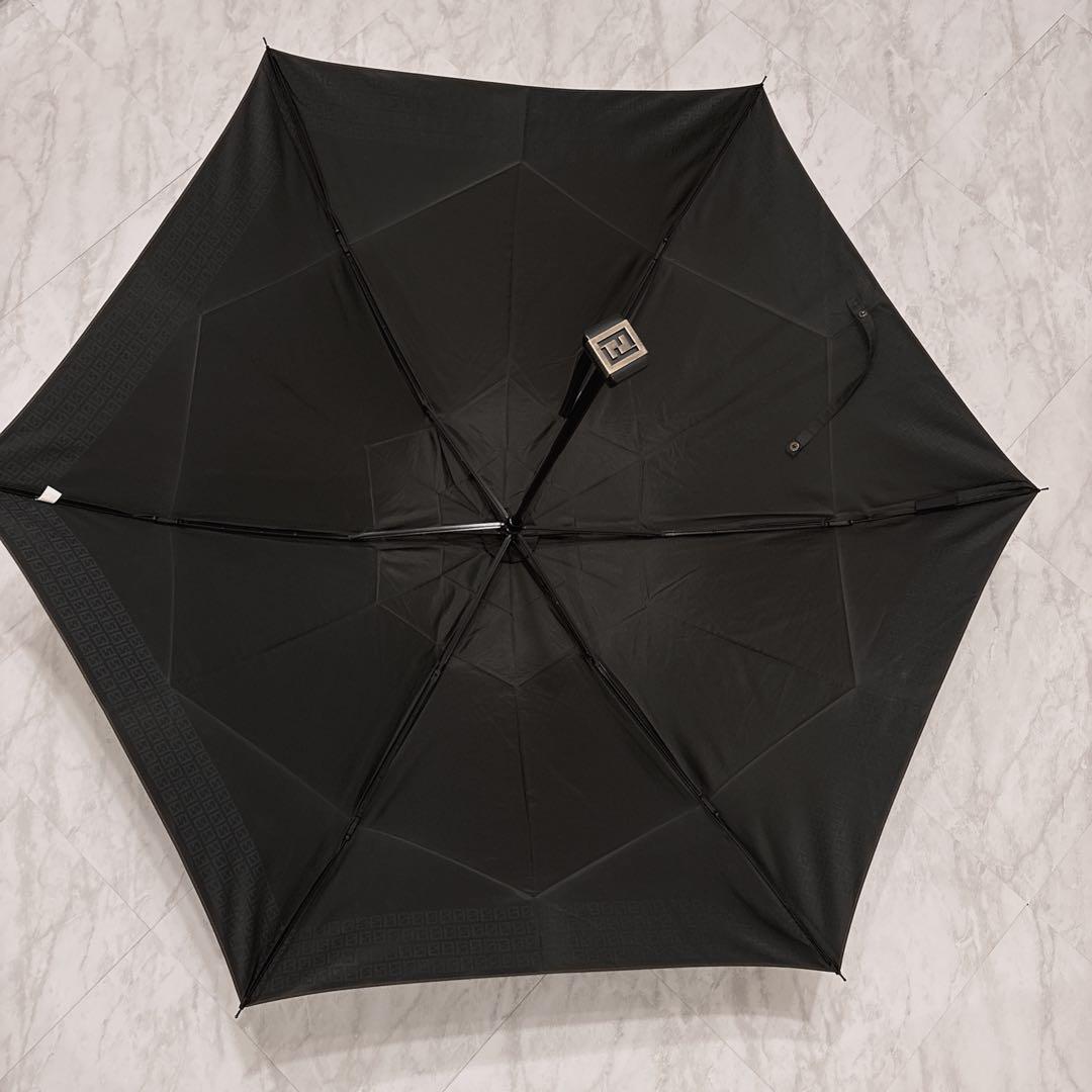【未使用】FENDI フェンディ 折りたたみ傘 かさ FFロゴ 深緑