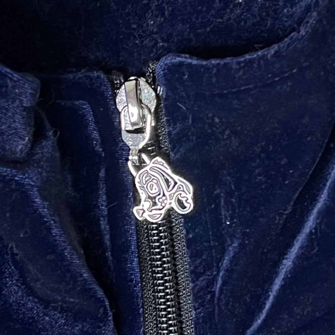 GALFYガルフィー大型犬ベロアセットアップ光沢ネイビーXL