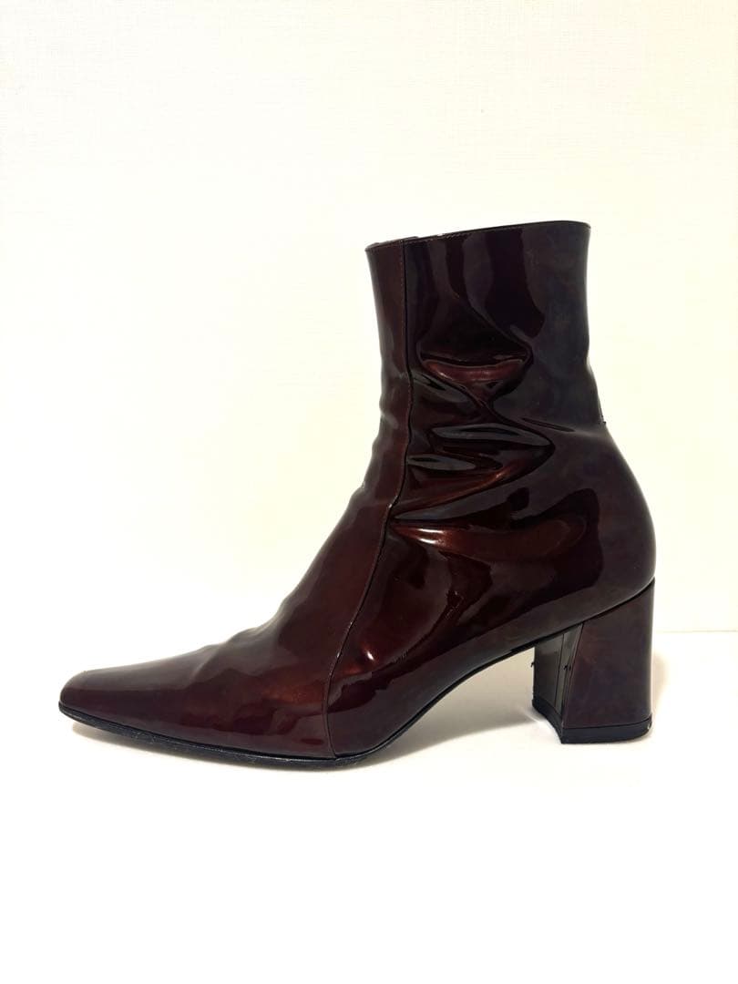 SAINT LAURENT PARIS／ヒールブーツ／サンローラン/エナメル