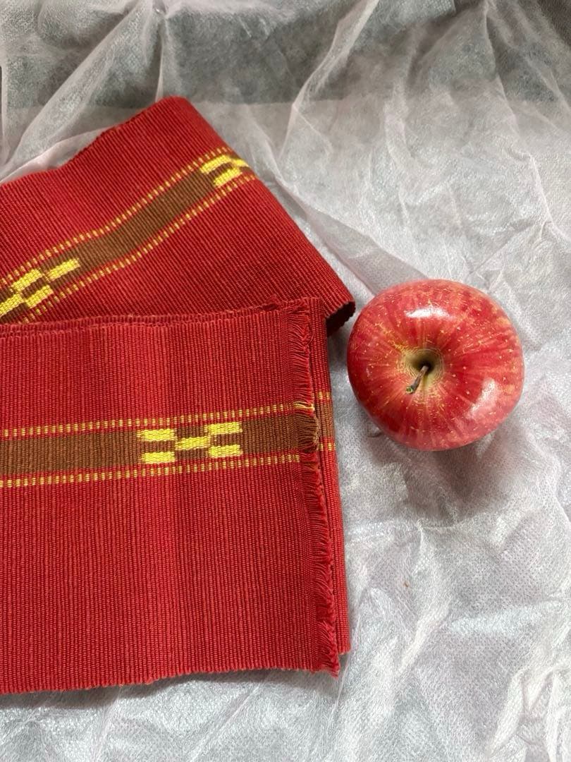 ふゆび様　ミンサー手織り半幅帯