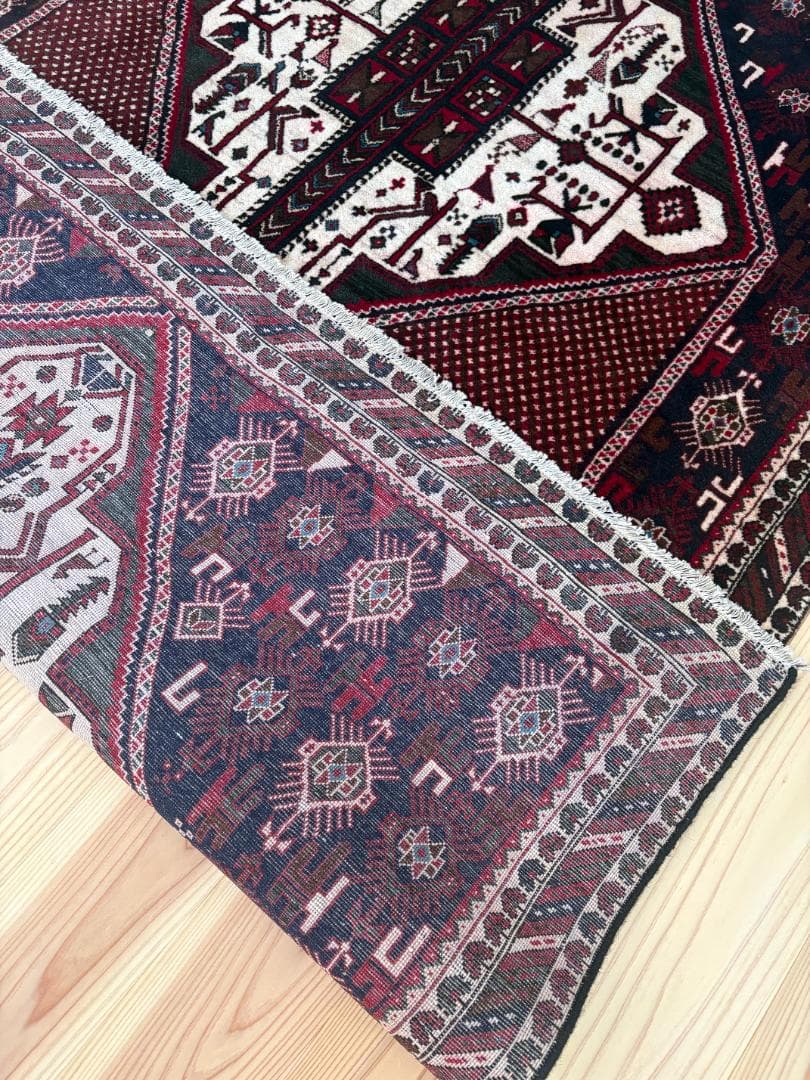 ウールラグ 高級 厚手 約 150cm × 220cm