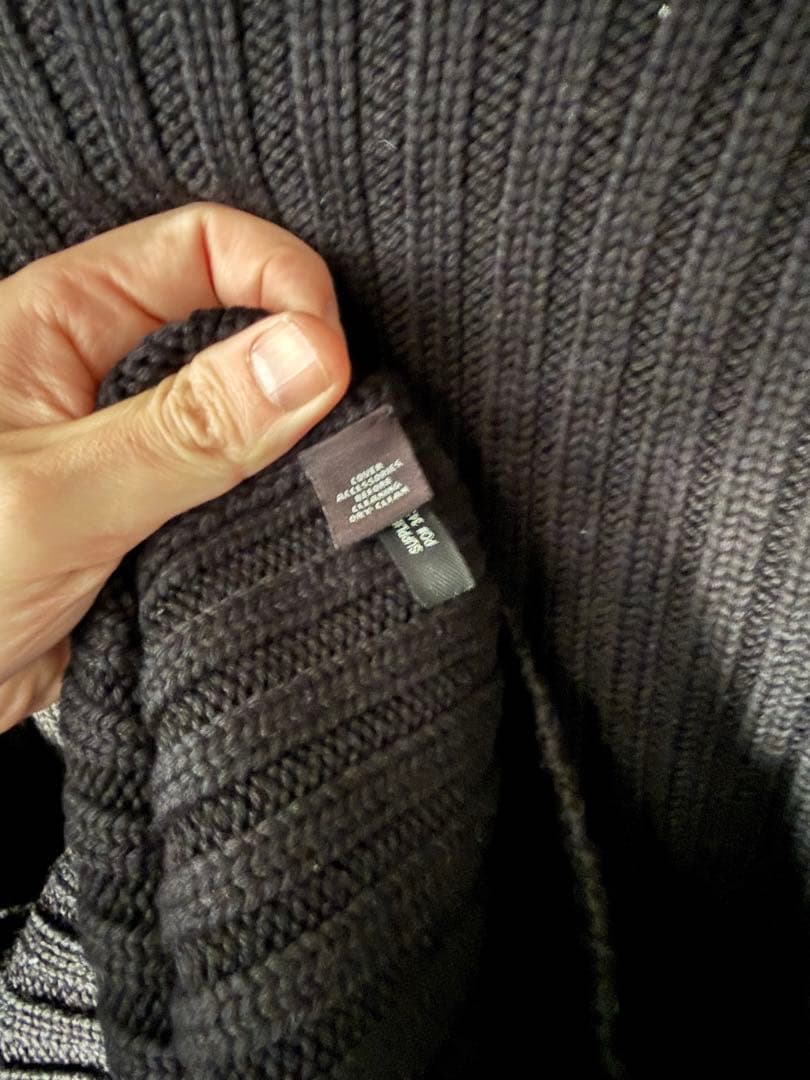 Ralph Lauren ラルフローレン ミリタリーギミック サンプルニット 黒