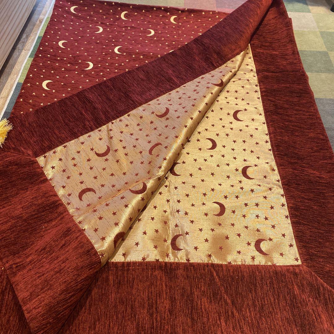 マルチカバー cotton 100% dark red