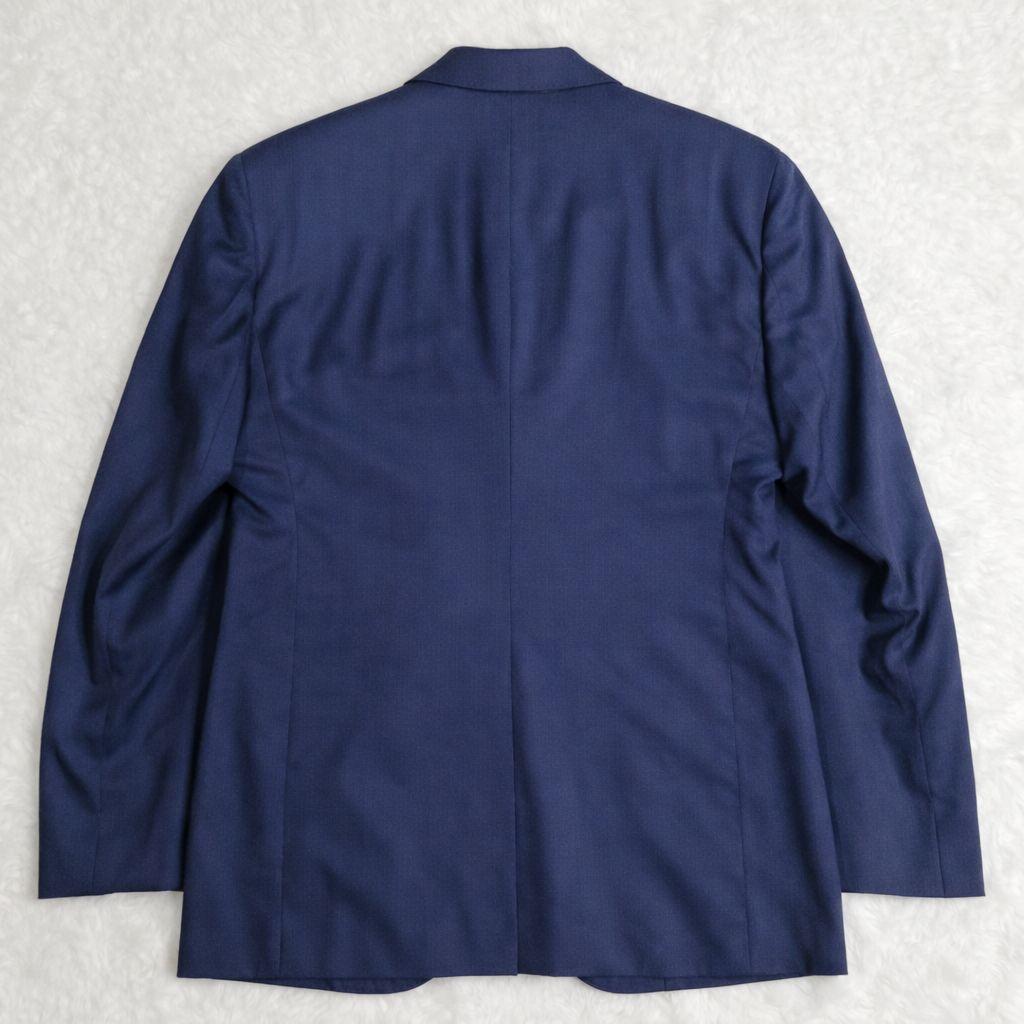 麻布テーラー スリーピース スーツ セットアップ メンズ ネイビー A5（М）