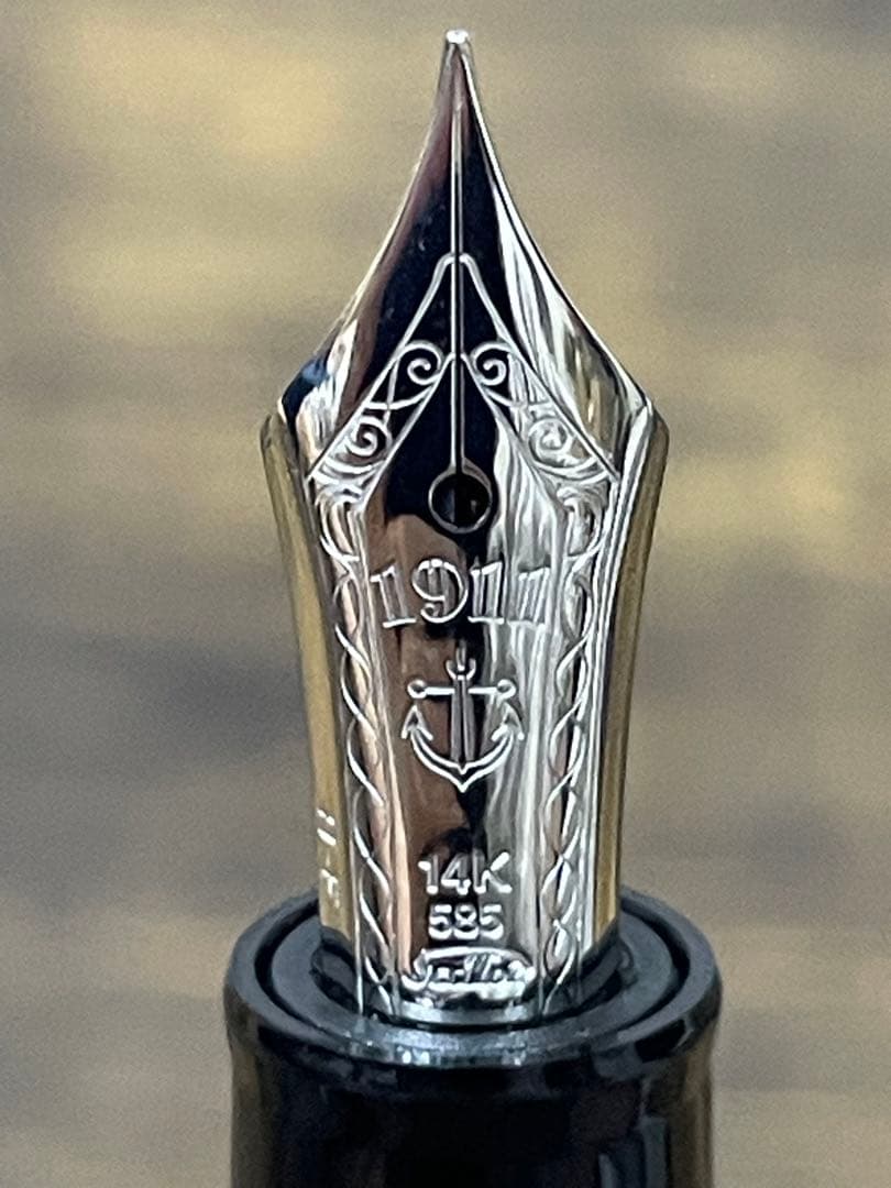 試筆のみ　旧型ニブ　銀　14k 字幅F セーラー　万年筆　極美品