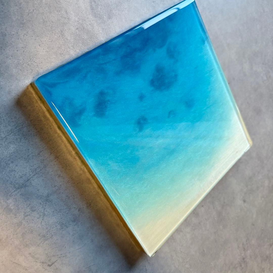 レジンアート　海アート　エポキシレジンアート　インテリア　壁掛け