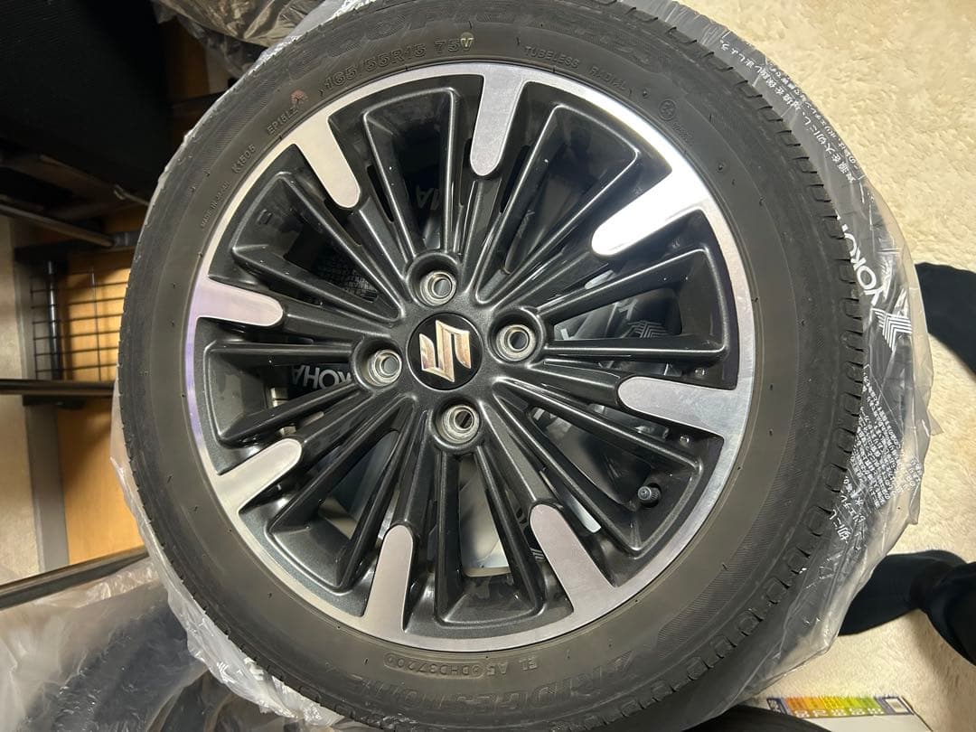 スペーシアカスタム　純正ホイールタイヤセット　4本