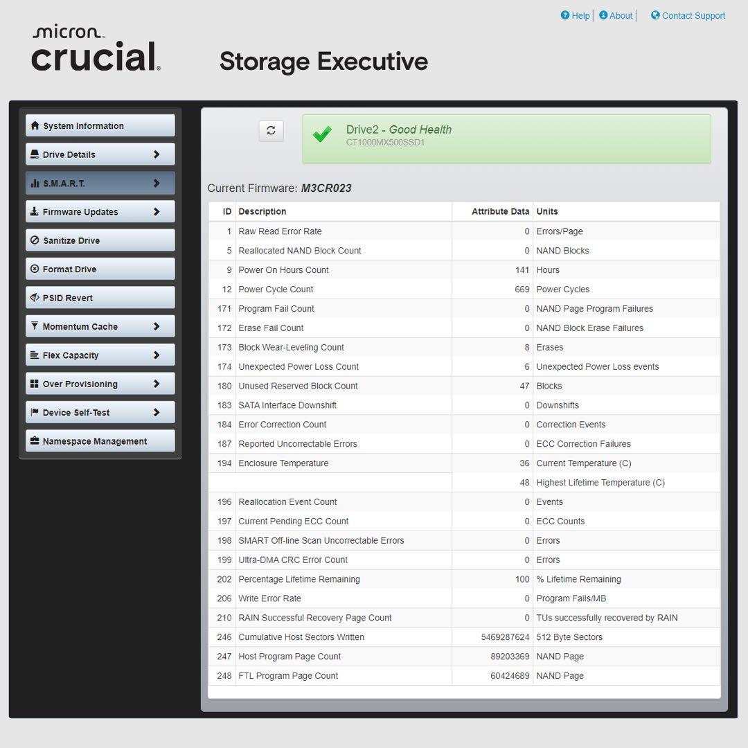 crucial MX500 2.5インチ SATA SSD 1000GB