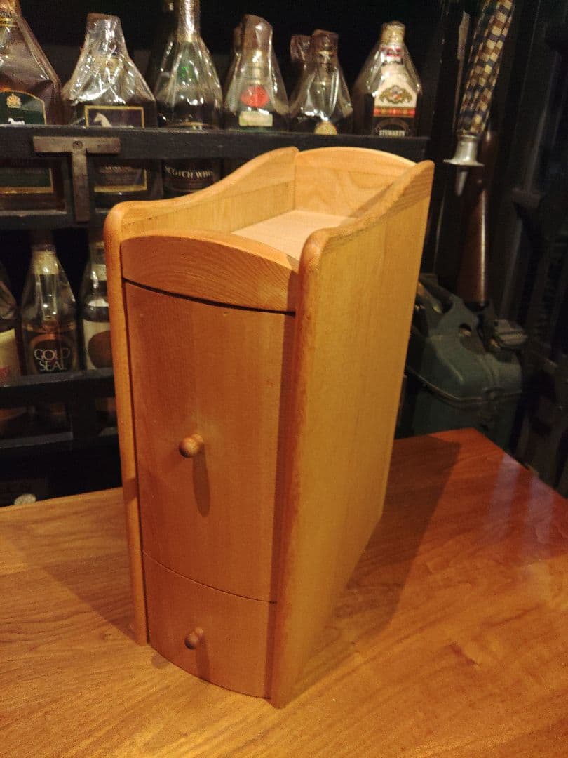 北欧　無垢　オーク　ラウンド　アーチ　サイドラック　ウォールナット　棚　ラック