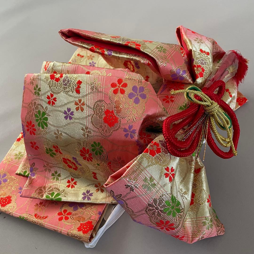 七五三　7歳　正絹　総絞りのお着物セット　大寸作り帯