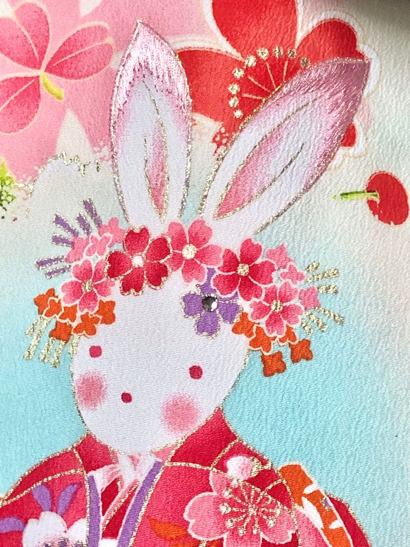 【式部浪漫】七五三　ブランド　7歳　刺繍　着物　作り帯　セット　日本製　女の子