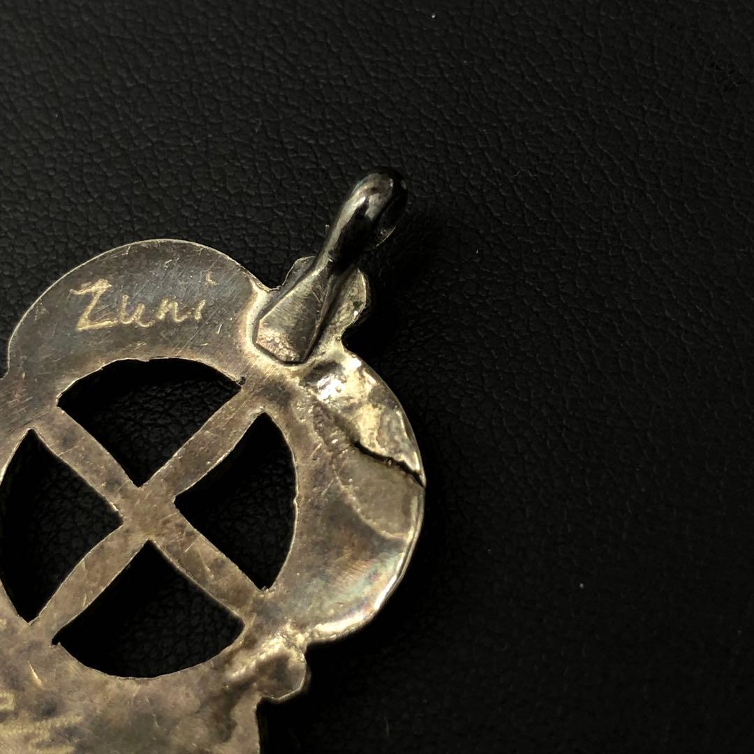 C070203)R. Gchachu Zuni シルバー ターコイズ ペンダント