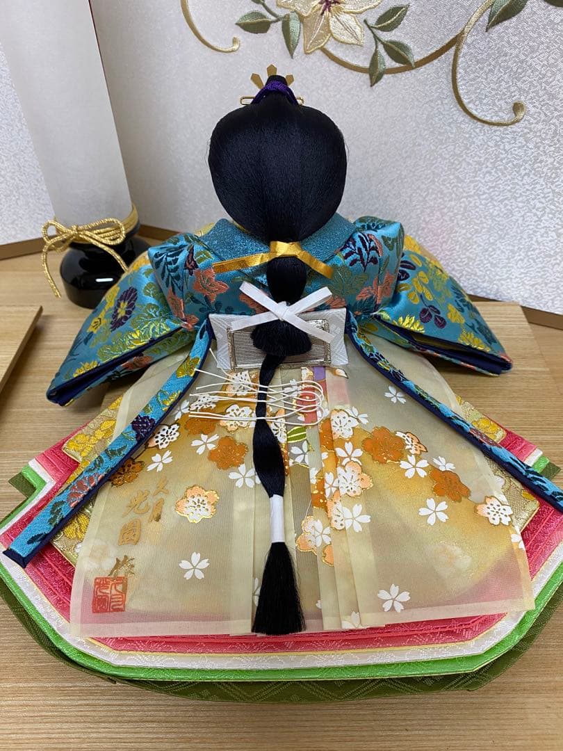 東京久月　人形師　光園作　雛人形　親王飾り・作家者・お子様の名前プレート付