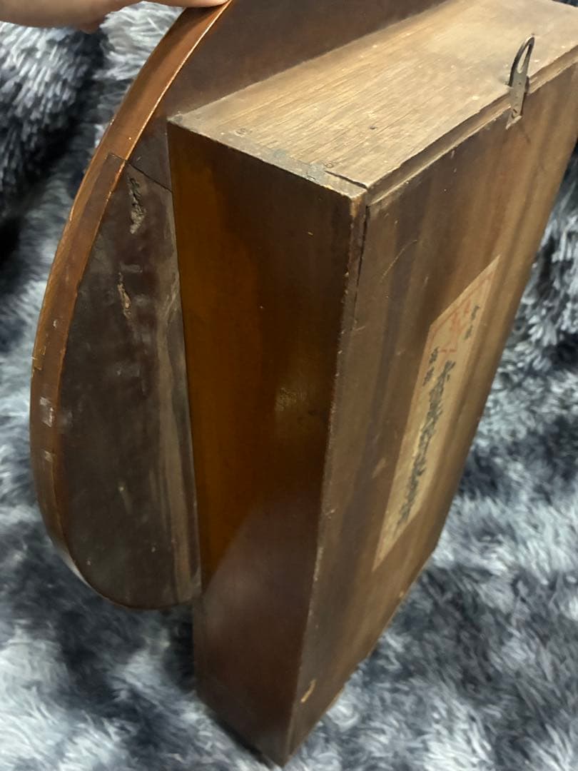 赤星時計 カレンダー機能付き 総欅造り 頭丸ゼンマイ 振り子時計 アンティーク