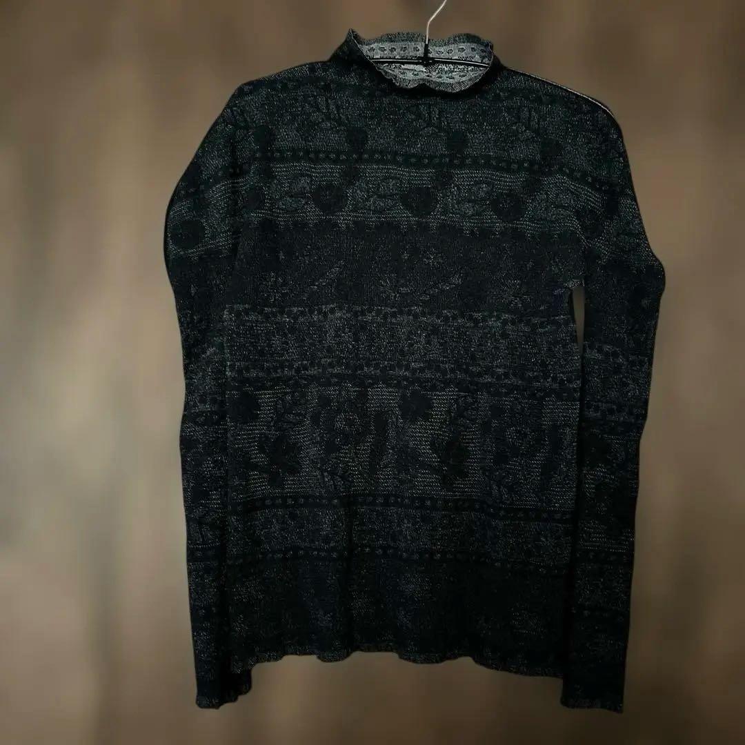 M.&KYOKO エムアンドキョウコ　トップス ハイネック　グレー系　春秋