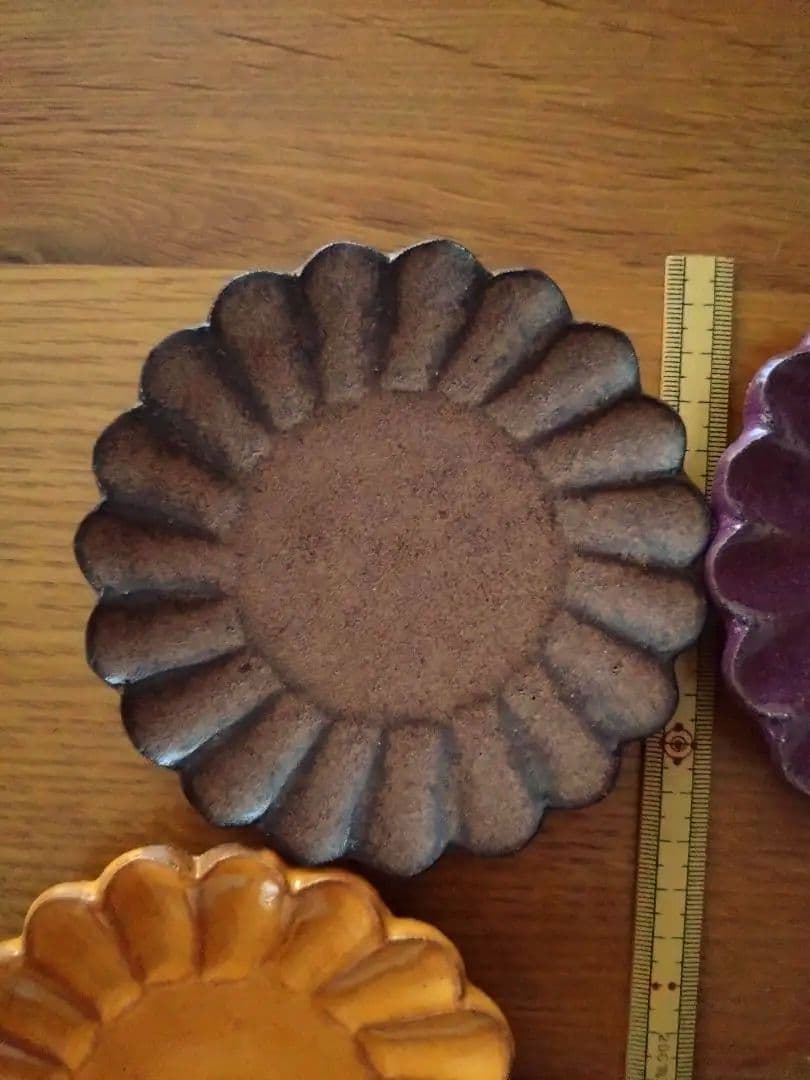 小澤基晴さん　輪花皿　3寸・４寸　各5色セット　（mn）