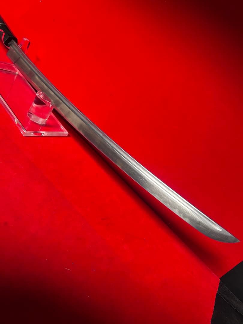 01566 包丁　マグロ包丁　鬼反り　刃文綺麗　玉鋼　未使用品