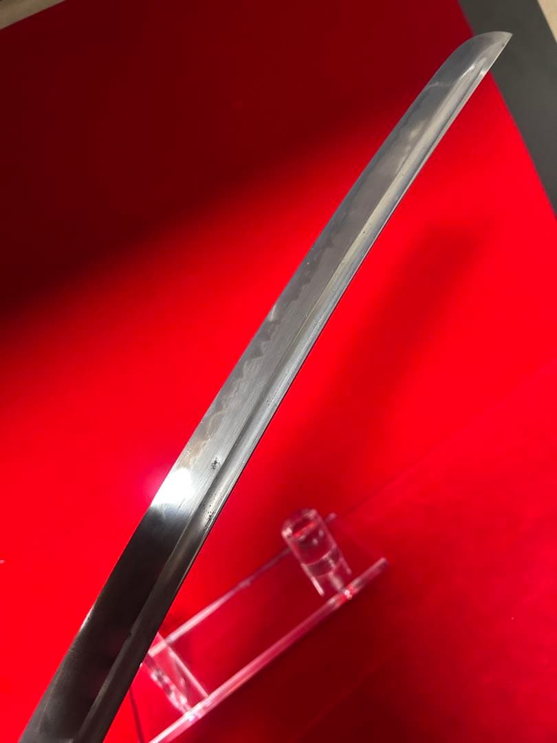 01566 包丁　マグロ包丁　鬼反り　刃文綺麗　玉鋼　未使用品