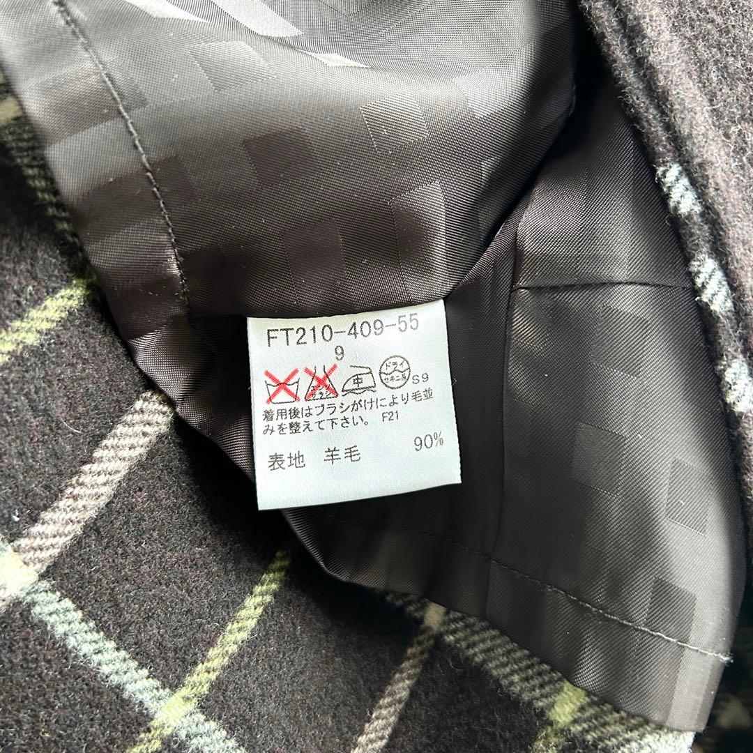 【極美品】バーバリーロンドン　ダブルフェイス　カシミヤ混　ピーコート　ブラウン系