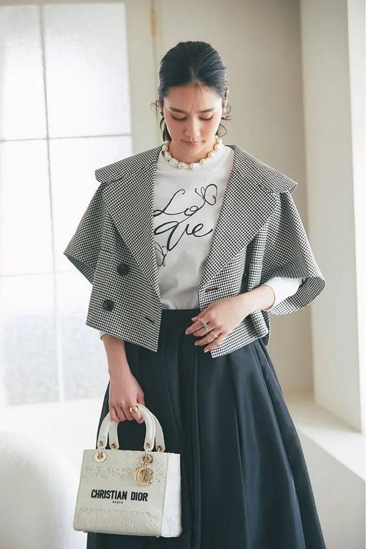 セブンテン　プリントロングTシャツ　（ブラック) M