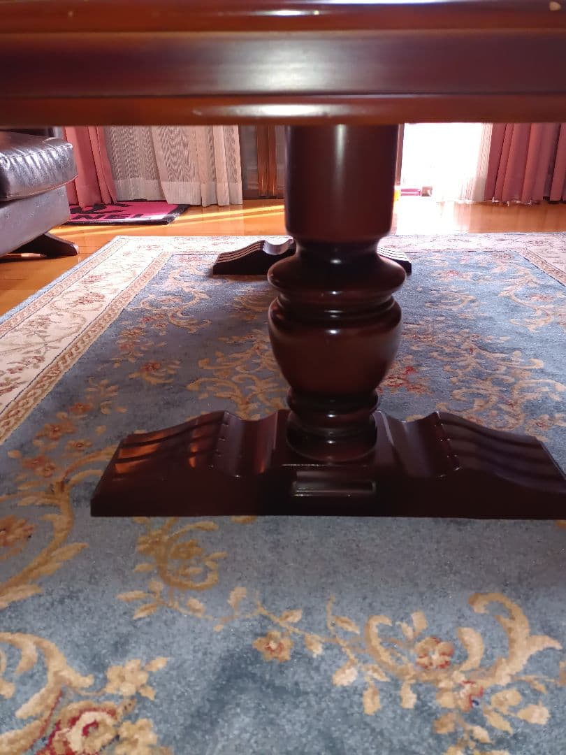 昭和レトロセンターテーブル 大理石柄木製