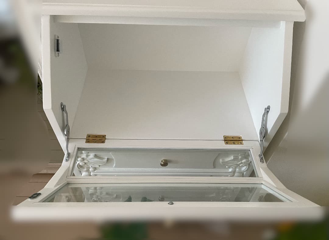 【美品で超可愛い♡】ヨーロピアン猫足の白いおしゃれキャビネット収納棚