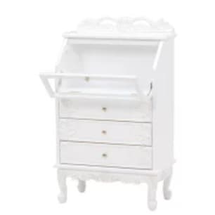 【美品で超可愛い♡】ヨーロピアン猫足の白いおしゃれキャビネット収納棚