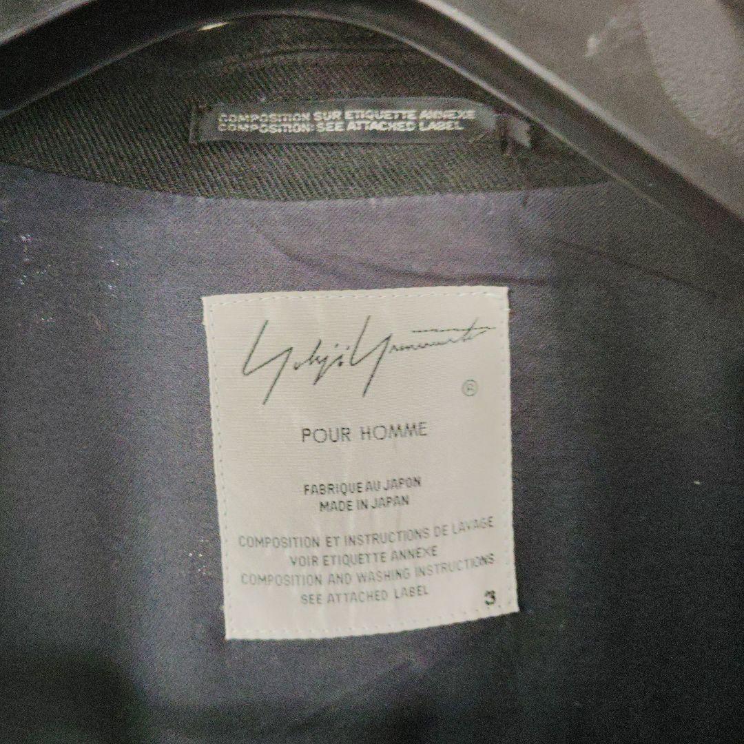 Yohji Yamamoto ブラック 半袖コート サイズ3