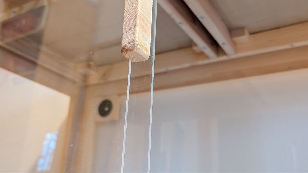 せのケージ！赤松集成材18ミリ幅60縦45奥行45全面アクリル板仕様