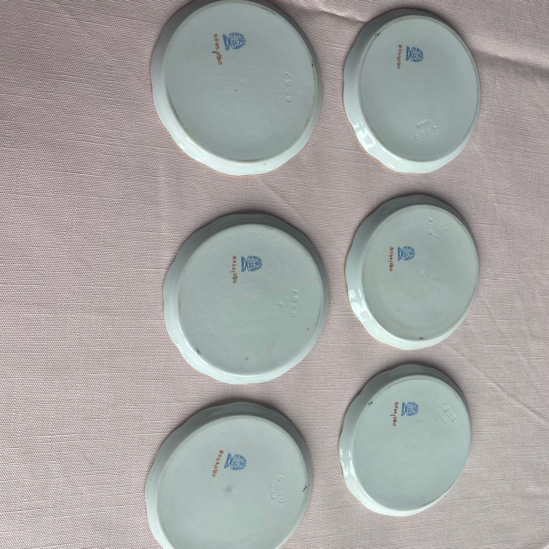 ヘレンド　ヴィクトリアブーケ　小皿　豆皿　コースター　6枚セット