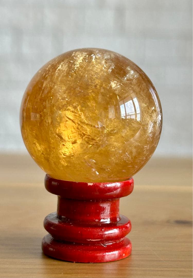 ✨やす✨ゴールデンカルサイト　約38㎜　丸玉　スフィア